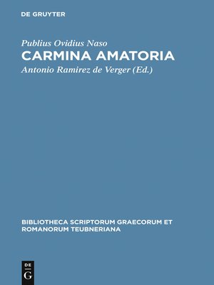 cover image of Carmina amatoria